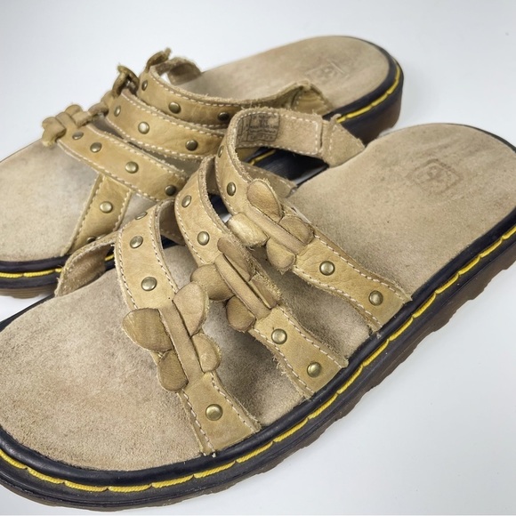 Dr Martens Butterfly Leather Strap Sandals Slip On Slides - Picture 6 of 9
